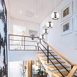 Подвесной светильник со стеклянным плафоном Inner Gleam Globe black  варинант исполнения - 4 | Loft Concept в Краснодаре