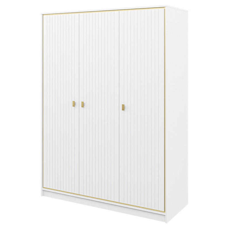 Шкаф белый трёхдверный для одежды Antique Order Белый Золотой в Краснодаре | Loft Concept 