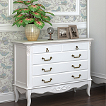 Комод белый из массива бука в стиле прованс White Provence варинант исполнения - 4 | Loft Concept в Краснодаре