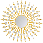 Зеркало-солнце в раме из металла с золотыми с лучами Rays of Peace варинант исполнения - 1 | Loft Concept в Краснодаре
