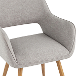 Стул в рогожке серого цвета NEASAN STOOL варинант исполнения - 7 | Loft Concept в Краснодаре