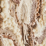 Овальный Современный Гобелен Абстракция в бежевых тонах Shallow варинант исполнения - 3 | Loft Concept в Краснодаре