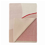 Плед из хлопка бежевого цвета с абстрактным принтом Elysian Flow Peach варинант исполнения - 5 | Loft Concept в Краснодаре