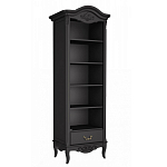 Стеллаж черный узкий из массива бука с 5-ю полками Black Provence варинант исполнения - 1 | Loft Concept в Краснодаре