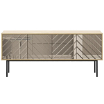 Длинная тумба с зеркальным декором Serena варинант исполнения - 9 | Loft Concept в Краснодаре