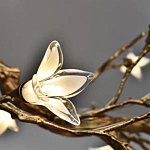 Люстра в виде золотой ветки с цветами Glass Flower Pendant Light варинант исполнения - 9 | Loft Concept в Краснодаре