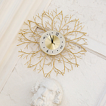 Часы настенные из металла золотые с белым циферблатом Current Time варинант исполнения - 4 | Loft Concept в Краснодаре