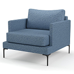 Мебельная ткань Шенилл голубой цвет 138 см T4-26 варинант исполнения - 5 | Loft Concept в Краснодаре