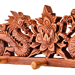 Панно-вешалка из дерева драконы Panel With Animals варинант исполнения - 2 | Loft Concept в Краснодаре