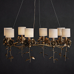 Люстра с каркасом в виде цветков розы и тканевыми абажурами Flowers and Fox Roses варинант исполнения - 4 | Loft Concept в Краснодаре