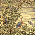 Обои ручная роспись Le Brésil Amarelo Deep Rich Gold варинант исполнения - 1 | Loft Concept в Краснодаре