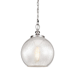 Подвесной светильник с прозрачным стеклянным плафоном в форме шара в современном стиле на цепи Feiss варинант исполнения - 1 | Loft Concept в Краснодаре