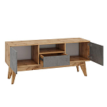 ТВ-тумба с фасадом цвета серый бетон Grace of Furniture  варинант исполнения - 3 | Loft Concept в Краснодаре