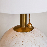 Настольная лампа на круглом основании из натурального камня Bartolomeo варинант исполнения - 2 | Loft Concept в Краснодаре