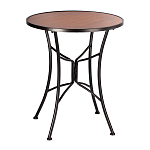 Столик приставной с круглой столешницей на металлическом черном основании Scenical Table варинант исполнения - 1 | Loft Concept в Краснодаре