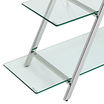 Стеллаж со стеклянными полками на стальном каркасе X-ray варинант исполнения - 5 | Loft Concept в Краснодаре