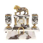 Настольный письменный набор из мрамора с декором в виде льва в подарочной упаковке Marble Accessory варинант исполнения - 1 | Loft Concept в Краснодаре