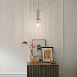 Подвесной светильник с прозрачным рифленым цилиндрическим плафоном Kichler варинант исполнения - 14 | Loft Concept в Краснодаре