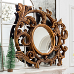 Зеркало настенное с рамой цвета античная бронза Classic Ornament Mirror варинант исполнения - 2 | Loft Concept в Краснодаре