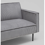 Диван современный вельветовый прямой Worcester Серый варинант исполнения - 3 | Loft Concept в Краснодаре