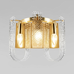 Бра с металлическим основанием золотого цвета и хрустальными подвесками Textured Glass варинант исполнения - 2 | Loft Concept в Краснодаре