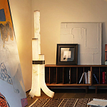 Торшер геометрический с тремя мраморными плафонами Marble Tripod варинант исполнения - 8 | Loft Concept в Краснодаре