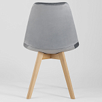 Стул с мягким велюровым сиденьем Arvika Grey варинант исполнения - 4 | Loft Concept в Краснодаре