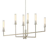 Люстра с 6-ю белыми матовыми плафонами из стекла в форме цилиндра Longitude варинант исполнения - 3 | Loft Concept в Краснодаре