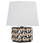 Настольная лампа с фигурным узором и трапециевидным абажуром Сonundrum варинант исполнения - 3 | Loft Concept в Краснодаре