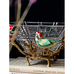 Чаша квадратная из прозрачного стекла с фигурками разноцветных птиц Eden Garden варинант исполнения - 3 | Loft Concept в Краснодаре