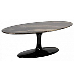 Стол журнальный овальный с столешницей из искусственного мрамора Alonso Gloss варинант исполнения - 2 | Loft Concept в Краснодаре