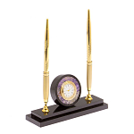 Часы настольные с двумя ручками из натурального камня Stone Clock варинант исполнения - 2 | Loft Concept в Краснодаре