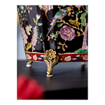 Кашпо из фарфора черная с цветочной росписью и бронзовой стрекозой Spring Garden варинант исполнения - 6 | Loft Concept в Краснодаре