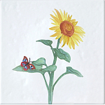 Плитка с узором Подсолнух варинант исполнения - 2 | Loft Concept в Краснодаре