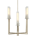 Люстра с 6-ю белыми матовыми плафонами из стекла в форме цилиндра Longitude варинант исполнения - 4 | Loft Concept в Краснодаре