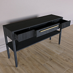 Дизайнерская Консоль с полкой и ящиком Primo Черный дуб варинант исполнения - 5 | Loft Concept в Краснодаре