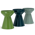 Приставной стол из керамики Manufacto Gray-green варинант исполнения - 3 | Loft Concept в Краснодаре