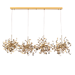 Люстра подвесная из четырех частей с металлическими круглыми элементами Terzani Argent варинант исполнения - 2 | Loft Concept в Краснодаре