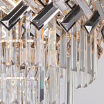 Люстра многоярусная с переплетенными металлическими элементами черного и золотого цвета и прозрачными хрустальными подвесками Empire Chandelier Crystal варинант исполнения - 4 | Loft Concept в Краснодаре