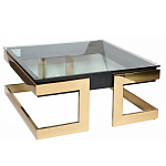 Стол журнальный квадратный с стеклянной столешницей Alonso Glass варинант исполнения - 2 | Loft Concept в Краснодаре