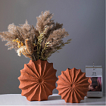 Ваза керамическая в виде круглой терракотовой морской раковины Galapagos варинант исполнения - 2 | Loft Concept в Краснодаре