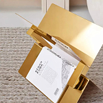 Дизайнерский журнальный стол фигурный золотого цвета Ufuri варинант исполнения - 2 | Loft Concept в Краснодаре