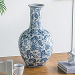 Ваза с классическим узором шинуазри синего цвета Blue & White Ornament  варинант исполнения - 5 | Loft Concept в Краснодаре