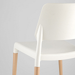Пластиковый стул на ножках из массива бука Ferret White варинант исполнения - 7 | Loft Concept в Краснодаре