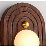 Настенный светильник с деревянным резным основанием Wood Wall Lamp варинант исполнения - 1 | Loft Concept в Краснодаре