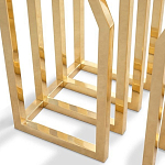 Консоль с чёрной столешницей и золотым фигурным основанием Cosmo варинант исполнения - 1 | Loft Concept в Краснодаре