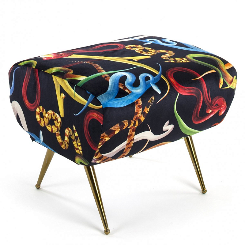 Оттоманка Seletti Pouf Snakes Мульти Латунь в Краснодаре | Loft Concept 