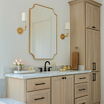 Зеркало в золотой деревянной раме Riviera варинант исполнения - 4 | Loft Concept в Краснодаре