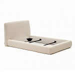 Кровать со съемным бежевым чехлом из ткани букле White Boucle Collection варинант исполнения - 2 | Loft Concept в Краснодаре