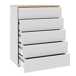 Комод с белым глянцевым фасадом с 5-ю ящиками Grace of Furniture  варинант исполнения - 2 | Loft Concept в Краснодаре